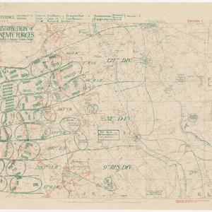 Distribution of enemy forces opposite 1st ANZAC Corp's ...