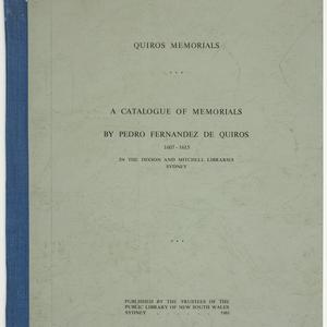 Quiros memorials : a catalogue of memorials by Pedro Fe...