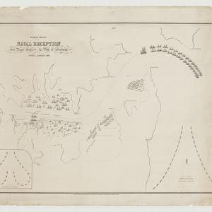Diagram shewing the naval reception of ... the Duke of ...