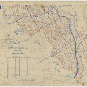 Second Army barrage map, June, 1917 [cartographic mater...