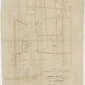 Plan of Mr. Wright's estate on the Surry Hills, to be s...