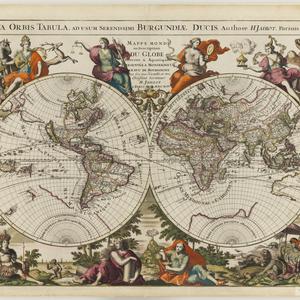 Mappemonde ou description du globe terrestre & aquatique [cartographic material] / H. Jaillot.