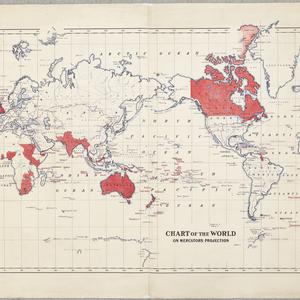 Chart of the world on Mercators projection [cartographic material]