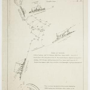 [Manuscript maps showing Battle of Cocos between HMAS S...
