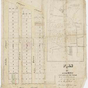 Plan of 67 allotments situated at the Glebe to be sold ...