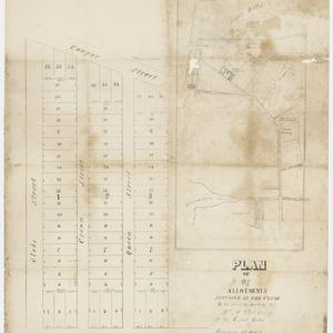 Plan of 67 allotments situated at the Glebe to be sold ...