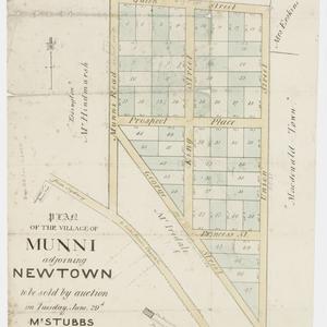 Plan of the Village of Munni adjoining Newtown to be so...
