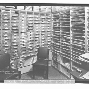 Section of the record library at Fidelity Radio