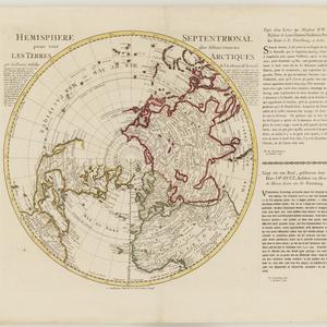 Hemisphere septentrional pour voir plus distinctement les terres Arctiques [cartographic material] / par Guillaume Delisle de l'Academie Rle. des Sciences.