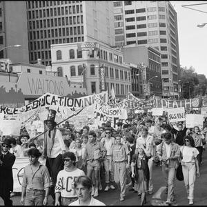 Item 1002: Tribune negatives including student fees and education protests, Sydney, New South Wales, March 1987