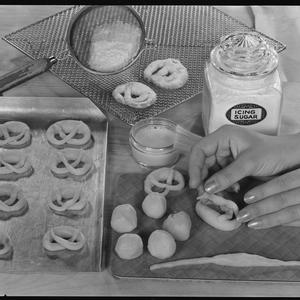 Cookery, step by step biscuit making. Studio, 13 Decemb...