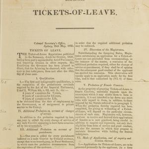 Regulations respecting tickets of leave.