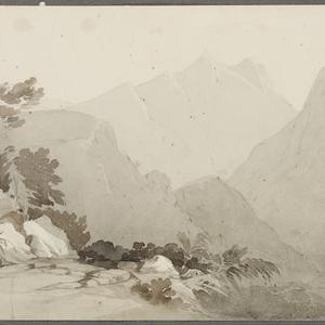 Album of cloud studies, mountain, bush and harbour scenes, ca. 1841-1850 / drawn by Conrad Martens