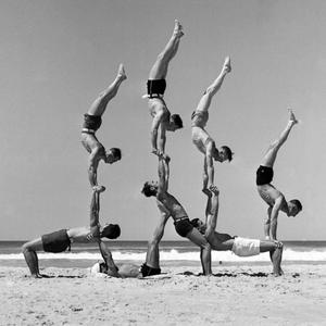 Beachobatics and jitterbug photographs, Bondi Beach, 1936-1941, 1943 / by George Caddy