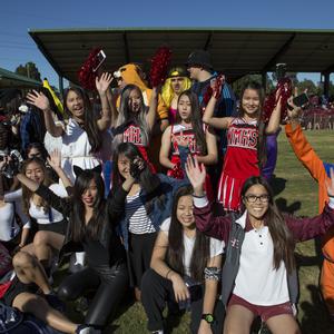 Item 02: Year 12 students pose for a photo at the annua...