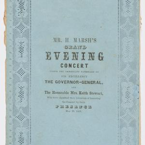 Mr. H. Marsh's grand evening concert : under the immedi...