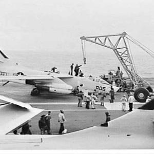 US Navy demonstrates crash landing (?) of Douglas Skywa...
