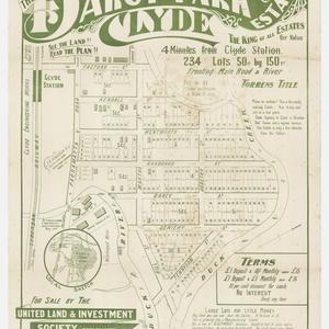 [Clyde subdivision plans] [cartographic material]