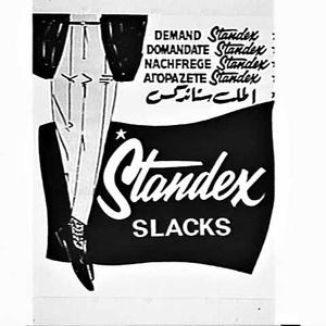 APA photograph of advertisement for Standex Slacks