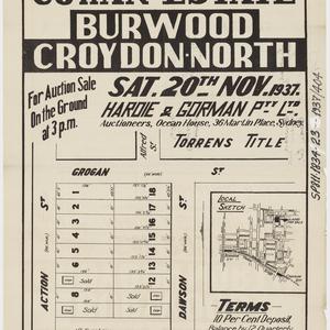 [Croydon subdivision plans] [cartographic material]