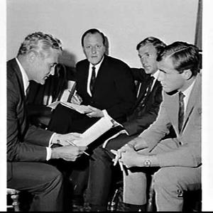 Press conference held at Travelodge (West Ryde ?) to di...