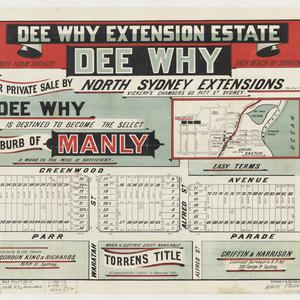 [Dee Why subdivision plans] [cartographic material]