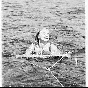 Manta board aquaplane (swimmer holds onto board which i...