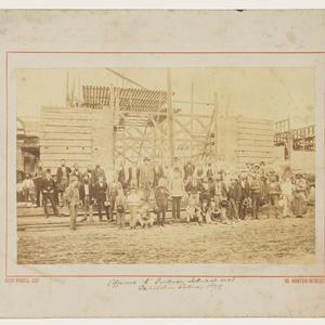 [Photograph of a group of officers and foremen in charg...