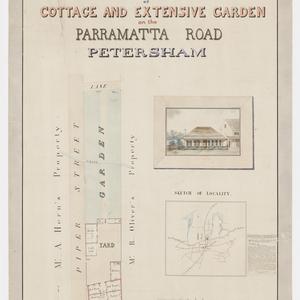 Plan of cottage and extensive garden on the Parramatta ...