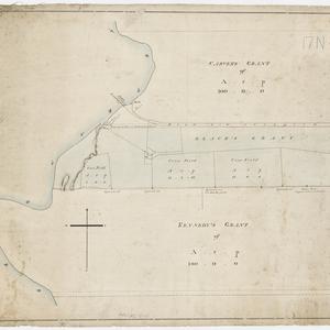 [Manuscript map of land grants belonging to Donald Kenn...