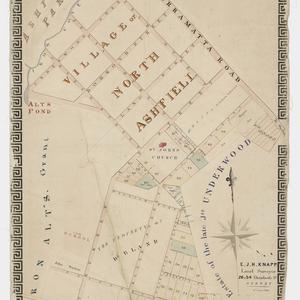 Ashfield [cartographic material] / Edward J.H. Knapp, Land Surveyor, 26 & 34 Elizabeth St, Sydney, 15th August 1856.