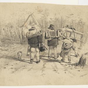 Diggers on way to Bendigo, 1850-1859? / Samuel Thomas G...