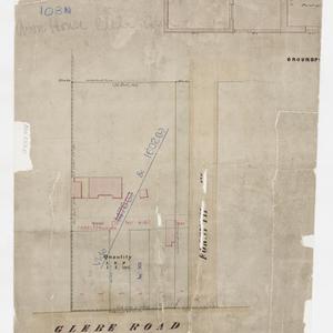 [Manuscript map of an allotment on the Glebe Road and F...