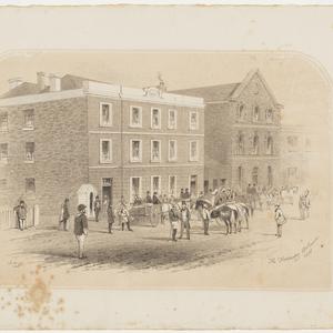 The Treasury Melbourne, 1854 [a view], 1850-1859? / Sam...
