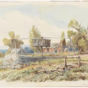 Old Bendigo [a view, including cottages and machinery] ...