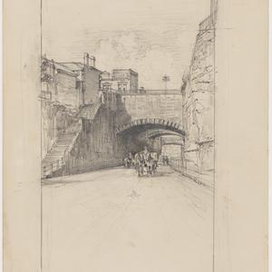 Argyle Cut. [A view, including the viaduct and a horse-...