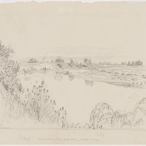 Pencil study for etching - Early Morning, The River - W...