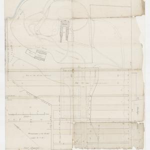 [Manuscript map of allotments and estate at Black Wattl...