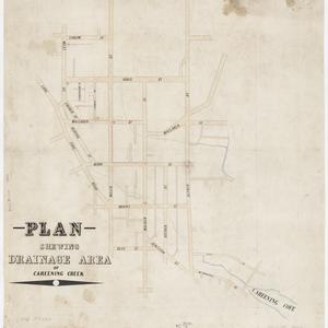 Plan shewing drainage area of Careening Creek [cartographic material].