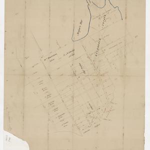 [Manuscript cadastral map of the area near the Macdonal...