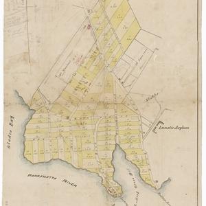 [Manuscript cadastral map of Gladesville near the Great...