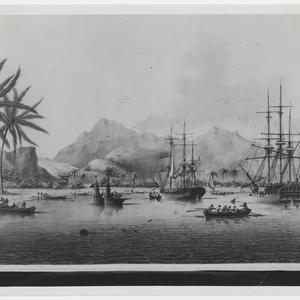 The landing of Cook / [photograph of picture] by J. Cle...