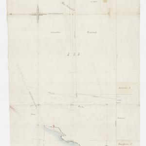 [Manuscript cadastral map of allotments along Victoria ...