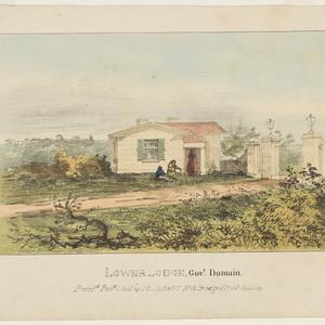 Lower Lodge, Government Domain [a view], 1836 / John Ga...