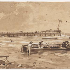 Old Jetty, P. Bay [a view], 1800-1899 / Samuel Thomas G...