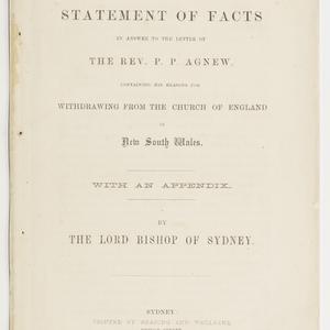 A statement of facts in answer to the letter of the Rev...