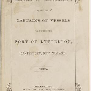 Manual of regulations for the use of captains of vessel...