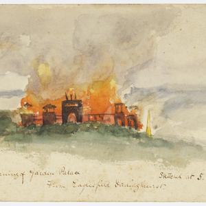 Burning of the Garden Palace from Eaglesfield, Darlingh...