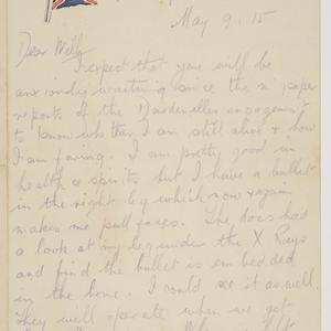 Letter from Percy Morgan to Will Whittington, 9 May 191...