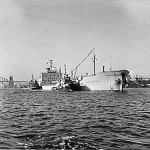 Arrival of the oil tanker Oscar Gorthon with the first ...